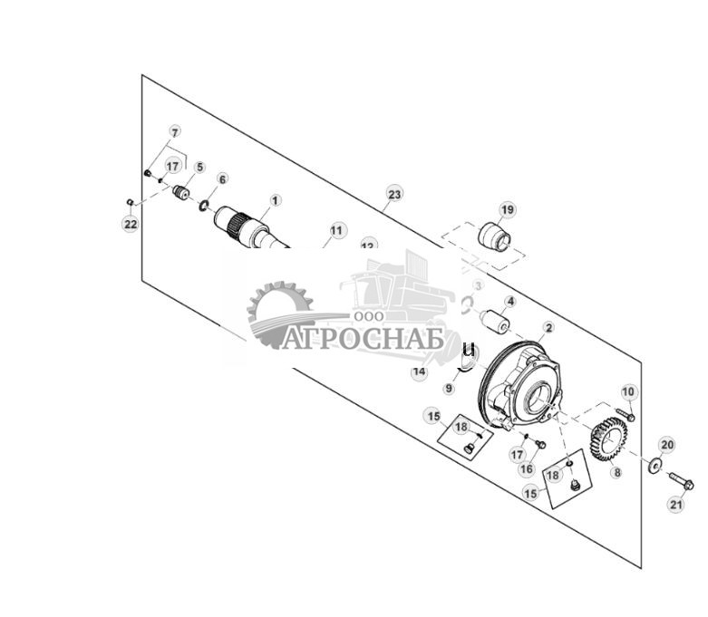 Fan Driver Shaft Assembly, 9.0 L Engine - ST798116 146.jpg